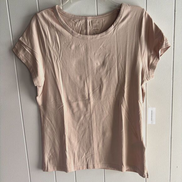TRUE HUES. Banana Republic Blush Woman XL Super Soft Cotton Modal Spandex Top #F - Picture 1 of 4